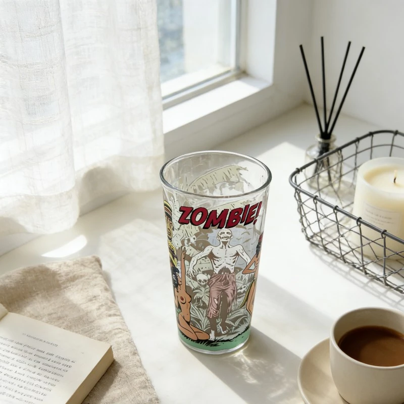 Vintage Zombie Comic Print Pint Glasses