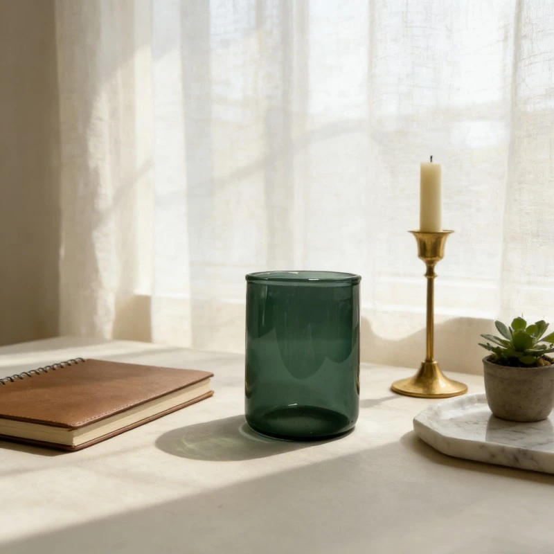 Solid Color Straight Sided Glass Tumblers