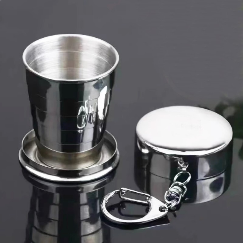 Преносна склопива путна шоља од нерђајућег челика